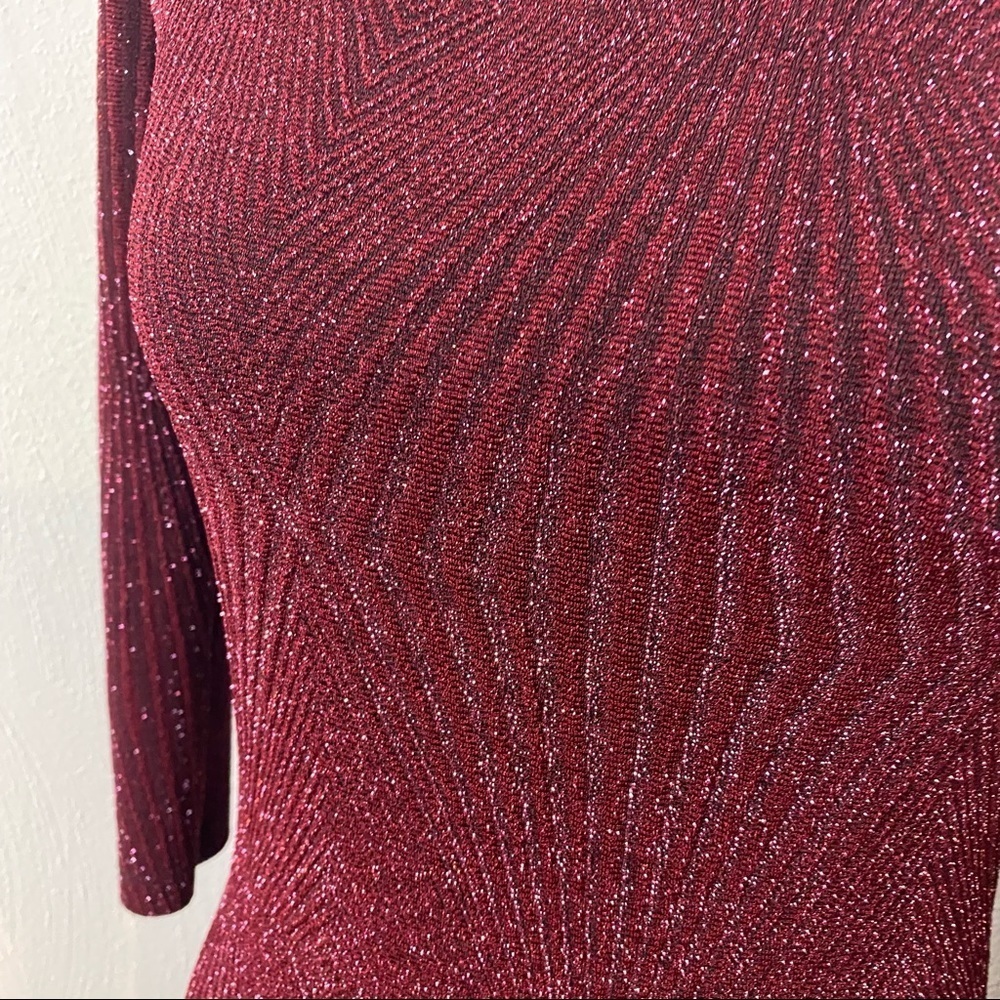 Trixxi  Sequin Sparkly Shimmery Burgundy Dress Sz 2 - Picture 6 of 13